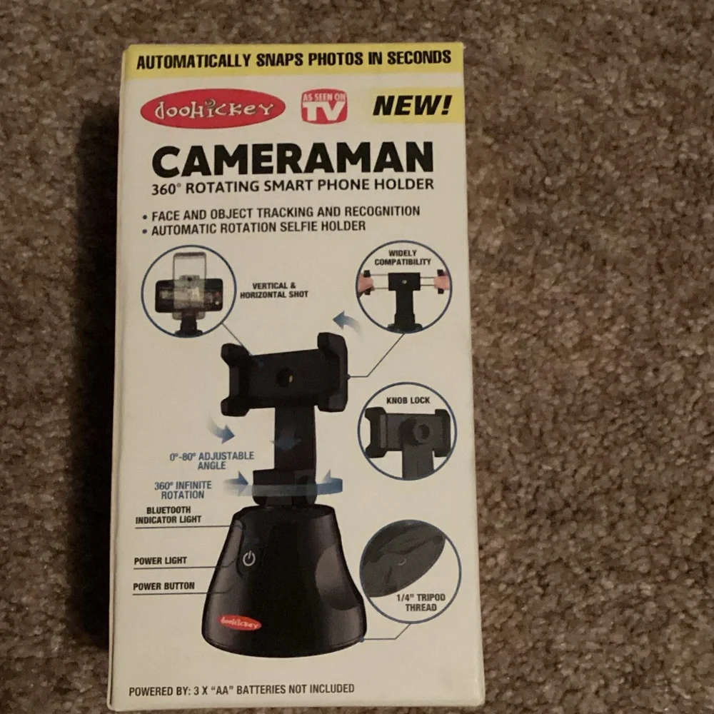 Cameraman 360° Rotating Smartphone Holder - Black